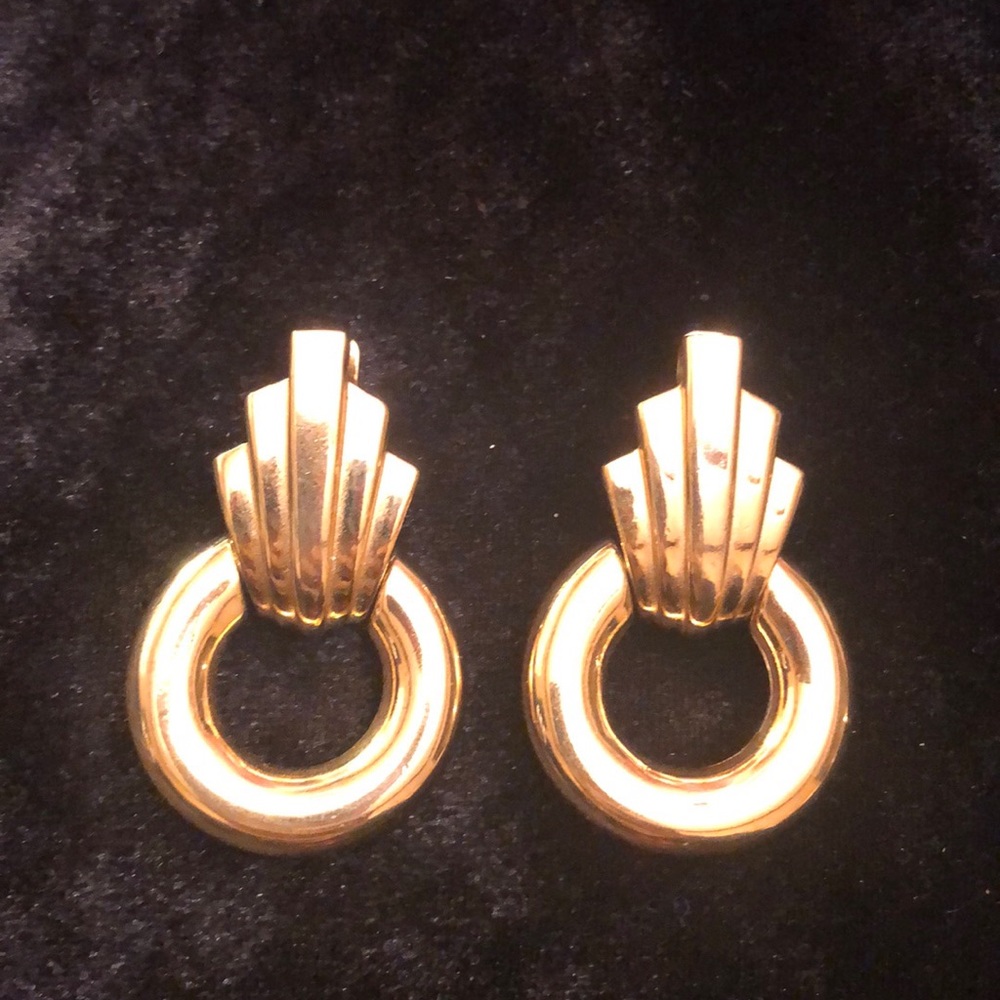 Vintage gold Givenchy Paris NewYork earrings